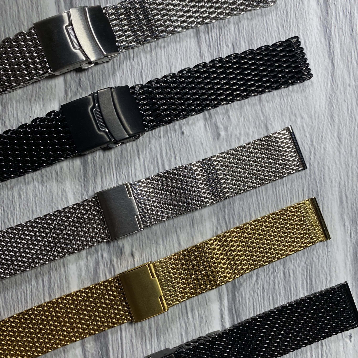 Mesh Metal Watch Bracelet Collection