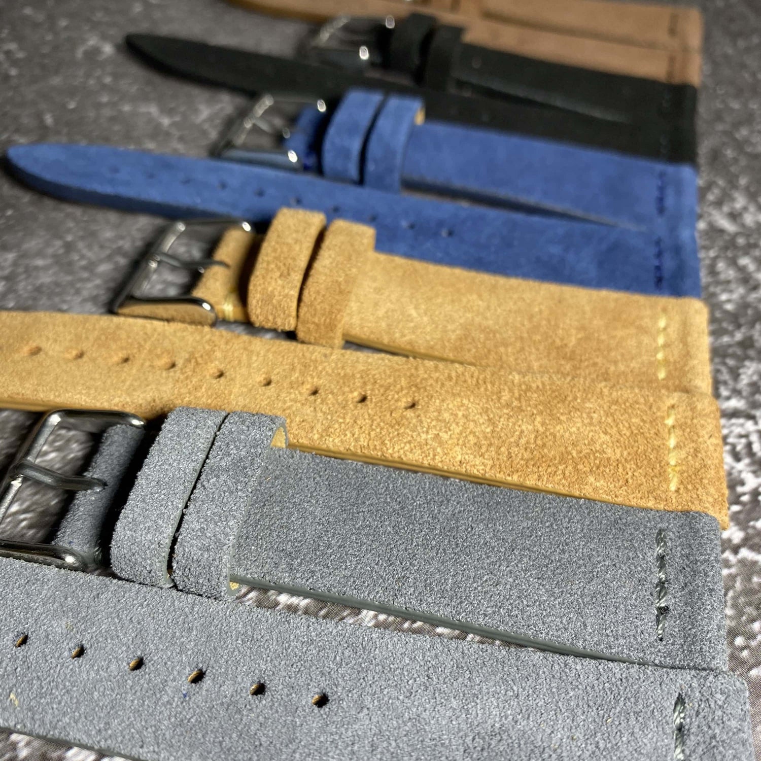 Suede Velvet Leather Watch Strap Collection