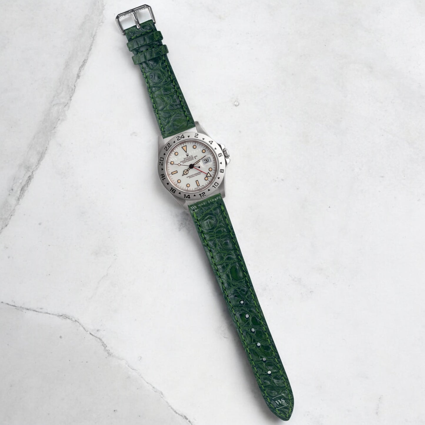 Green Alligator Exotic Leather Strap