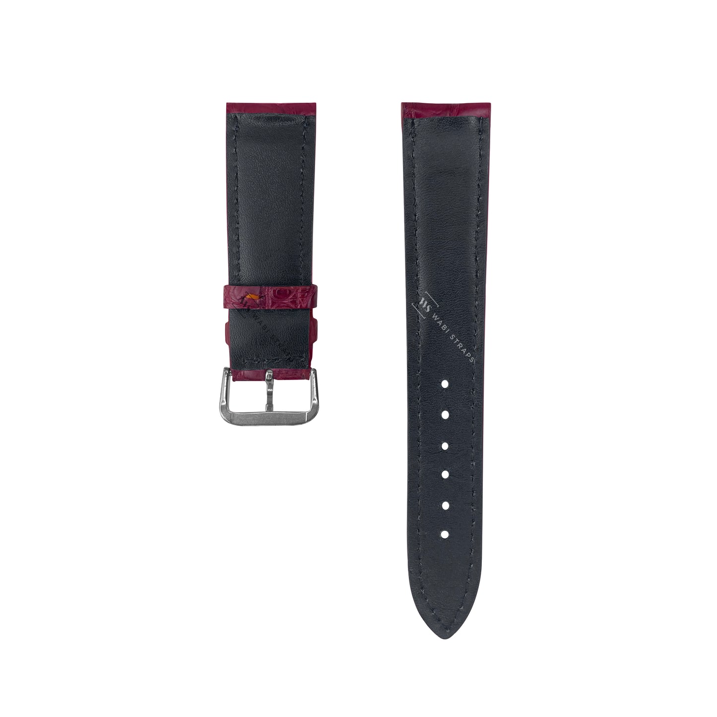 Red Alligator Exotic Leather Strap