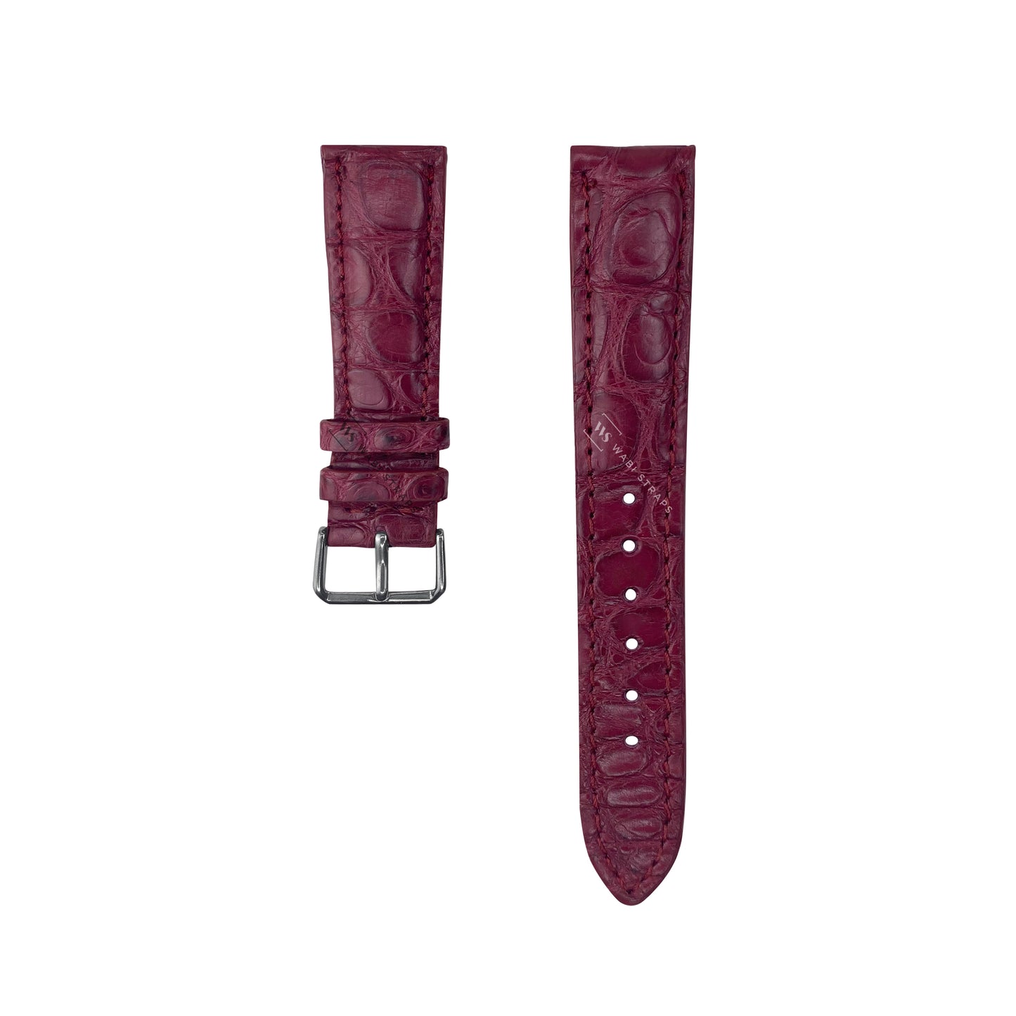 Red Alligator Exotic Leather Strap