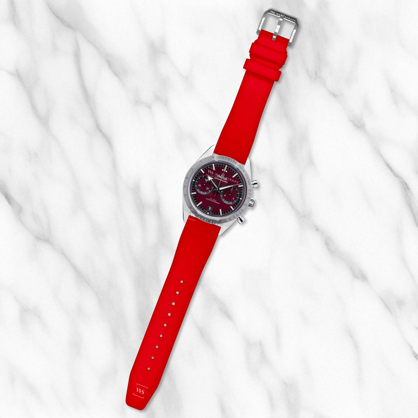 Red Aviator Tapered Rubber Strap