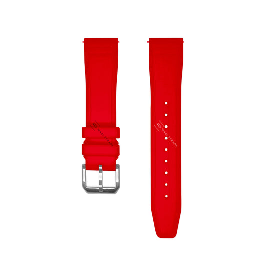 Red Aviator Tapered Rubber Strap