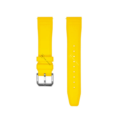 Yellow Aviator Tapered Rubber Strap