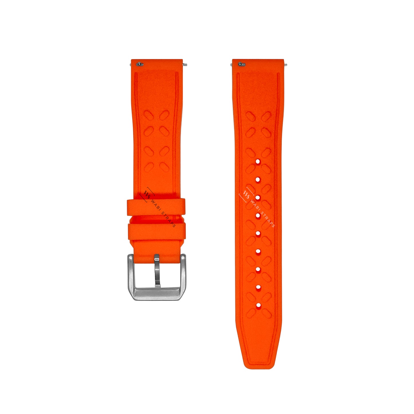 Orange Aviator Tapered Rubber Strap