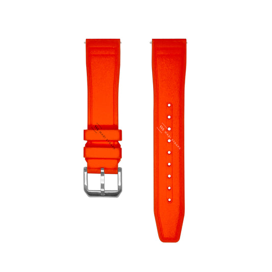 Orange Aviator Tapered Rubber Strap