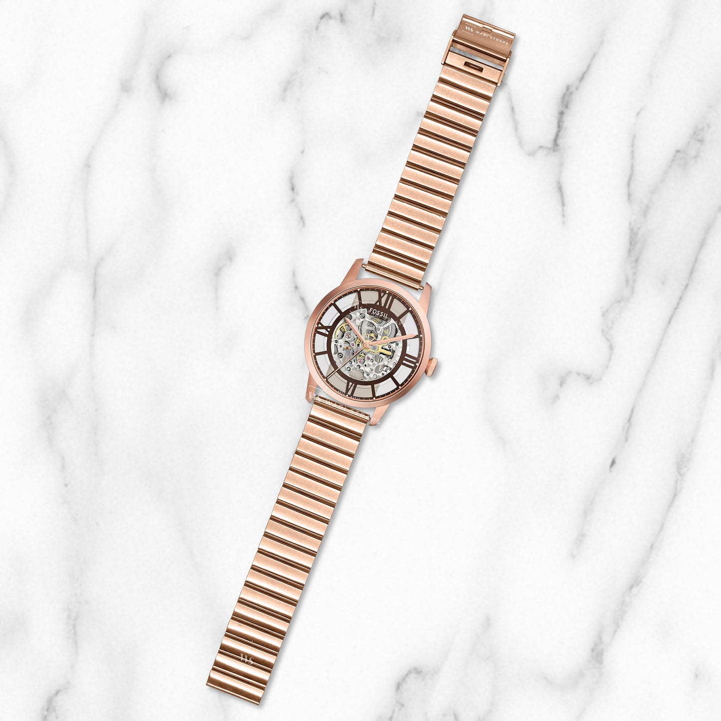 Rose Gold Bandoleer Single Link Metal Bracelet