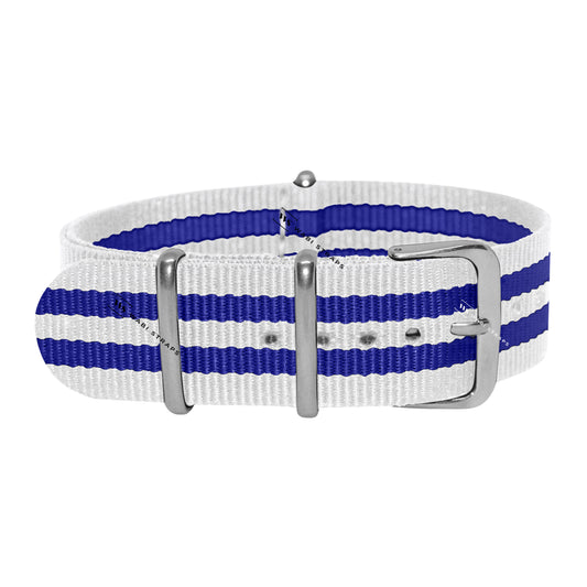 White & Blue Ballistic British Military Watch Strap