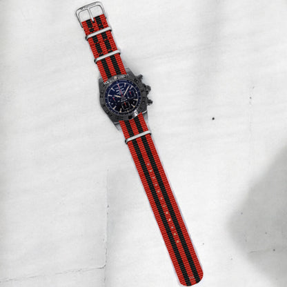 Red & Black Ballistic British Military Watch Strap