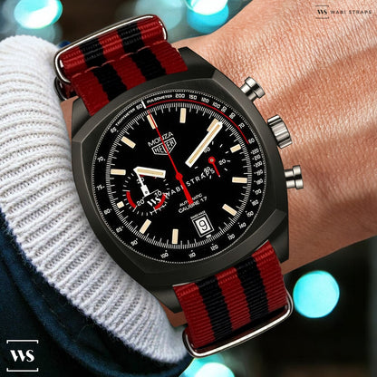 Red & Black Ballistic British Military Watch Strap