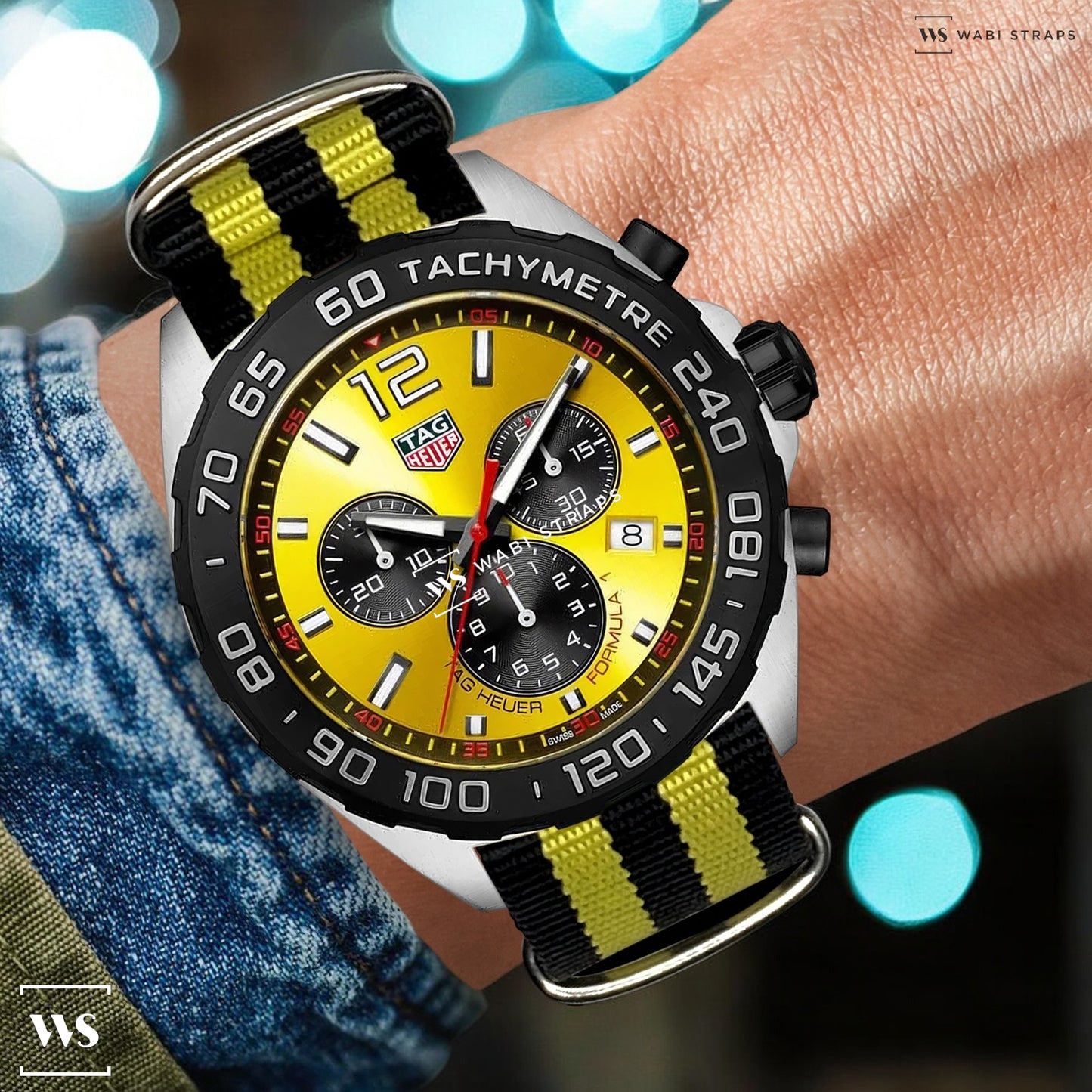 Black & Yellow Ballistic British Military Watch Strap