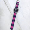 Navy Blue & Magenta Ballistic British Military Watch Strap