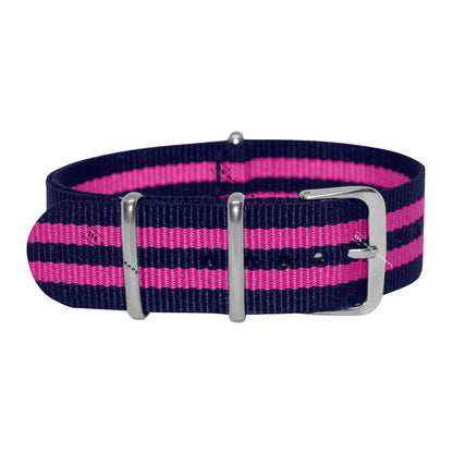 Navy Blue & Magenta Ballistic British Military Watch Strap