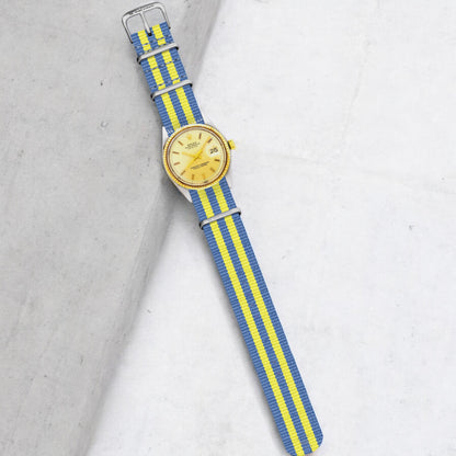 Light Blue & Yellow Ballistic British Military Watch Strap