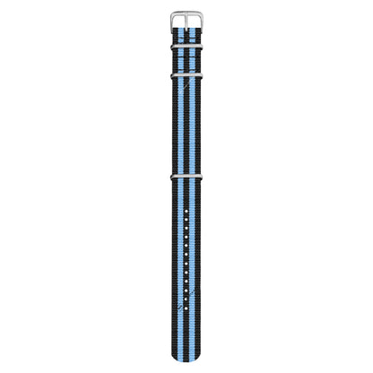 Black & Sky Blue Ballistic British Military Watch Strap