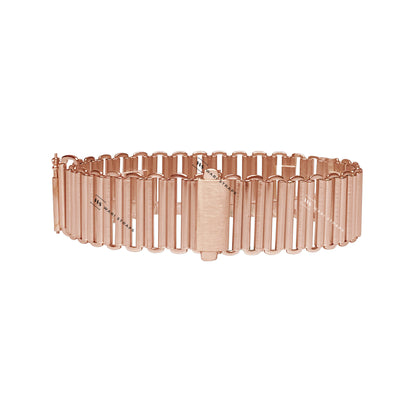 Rose Gold Ladder Bonklip Style Metal Bracelet