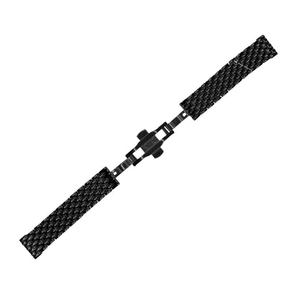 Black 7-Link Coffin Link Bead Metal Bracelet