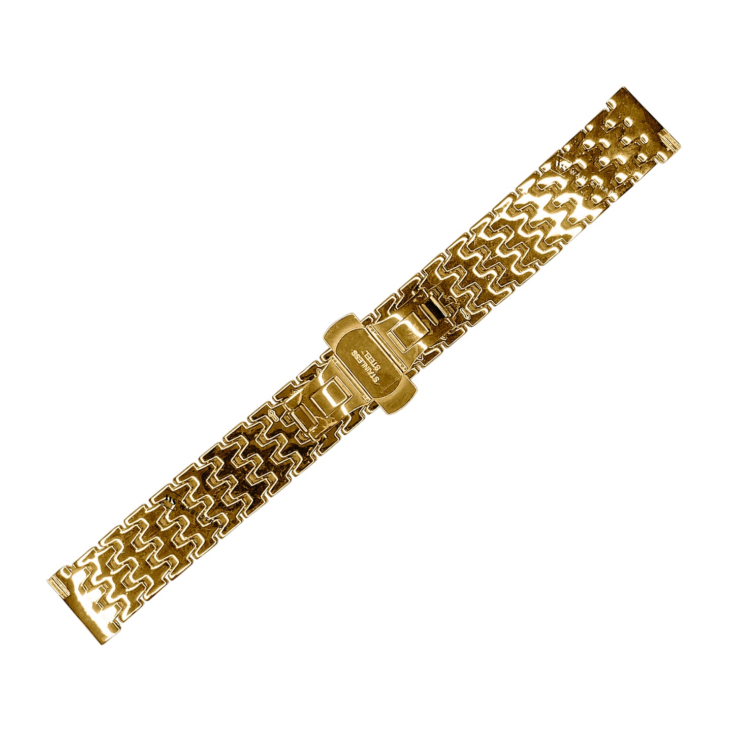 Gold 7-Link Coffin Link Bead Metal Bracelet