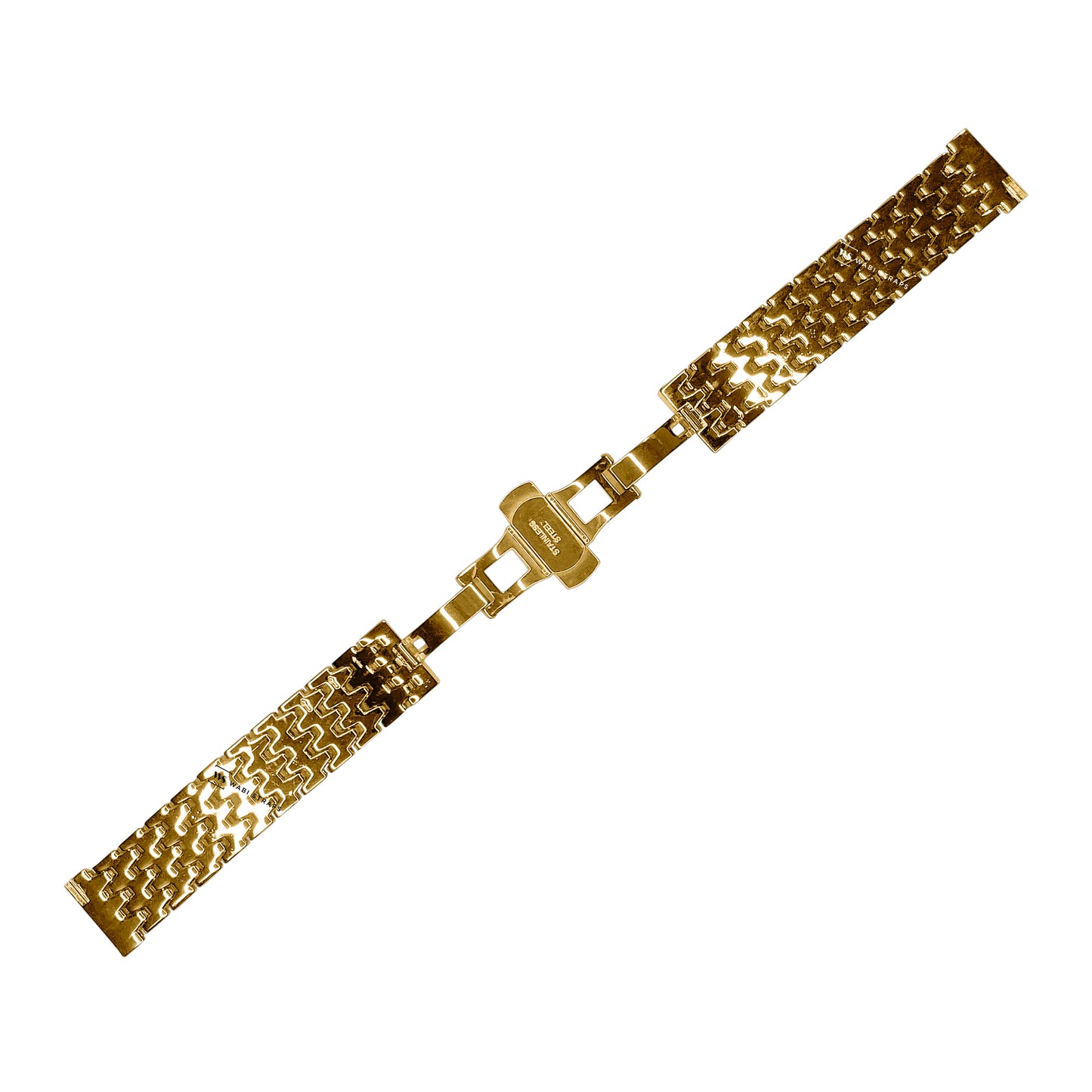 Gold 7-Link Coffin Link Bead Metal Bracelet