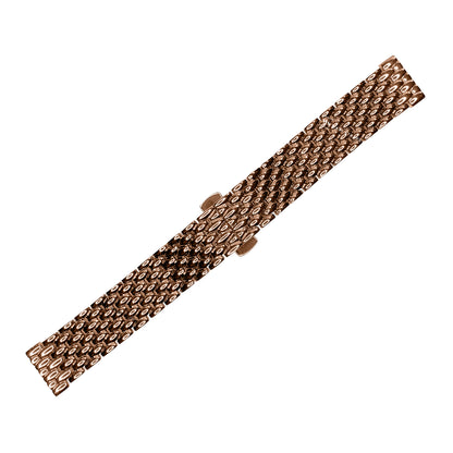 Rose Gold 7-Link Coffin Link Bead Metal Bracelet