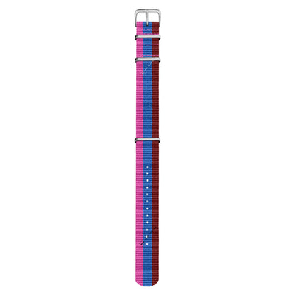 Pink, Blue & Red Classic British Military Watch Strap