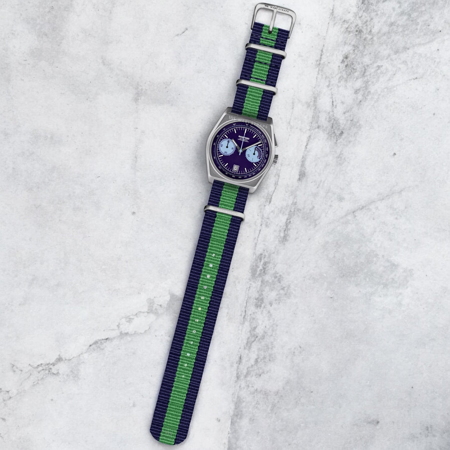 Navy Blue & Green Classic British Military Watch Strap