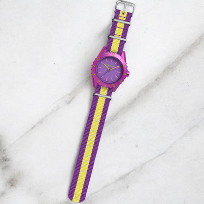 Purple & Yellow Classic British Military Watch Strap