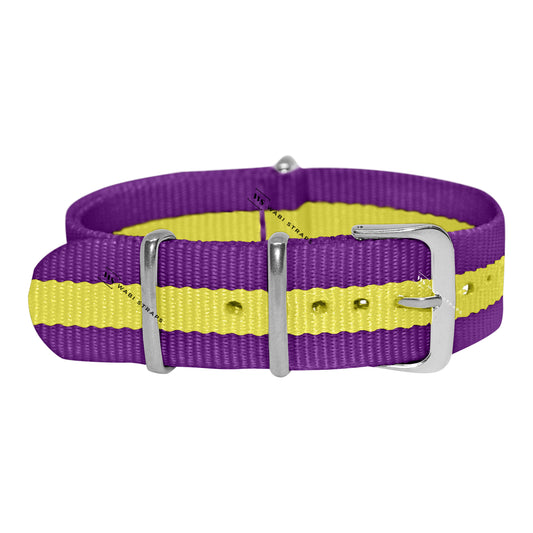 Purple & Yellow Classic British Military Watch Strap