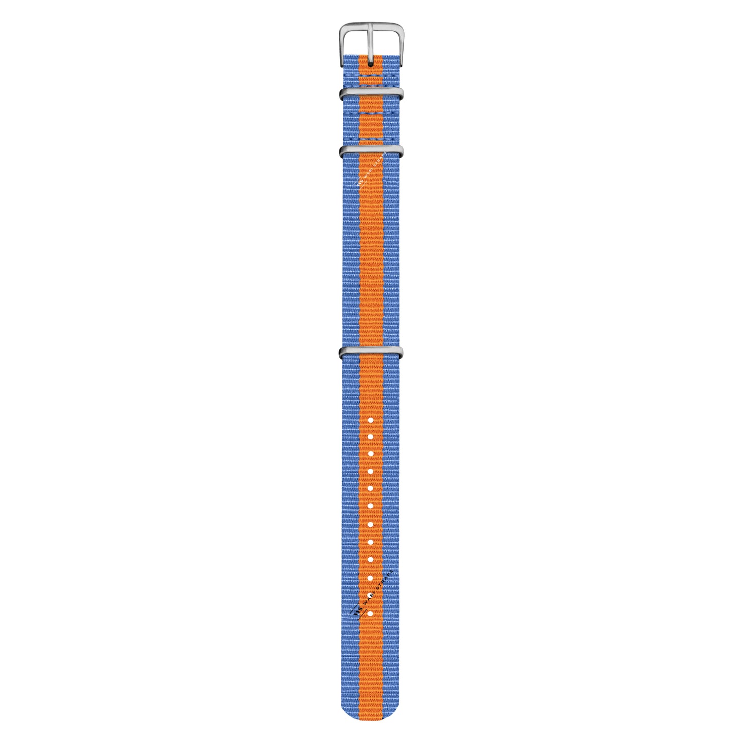 Light Blue & Orange Classic British Military Watch Strap