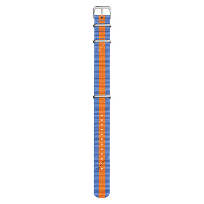 Light Blue & Orange Classic British Military Watch Strap