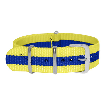 Yellow & Blue Classic British Military Watch Strap