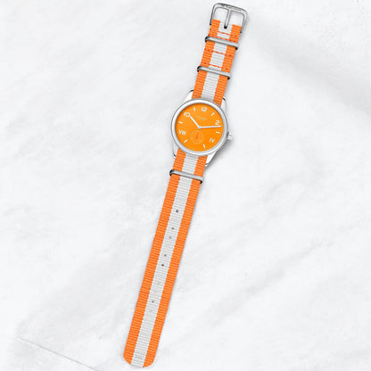 Orange & White Classic British Military Watch Strap