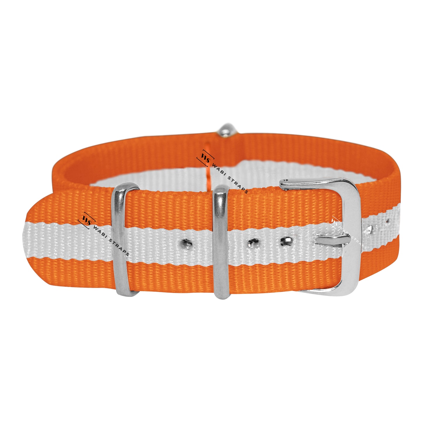 Orange & White Classic British Military Watch Strap