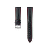 Red Stitched Classic Black Leather Strap