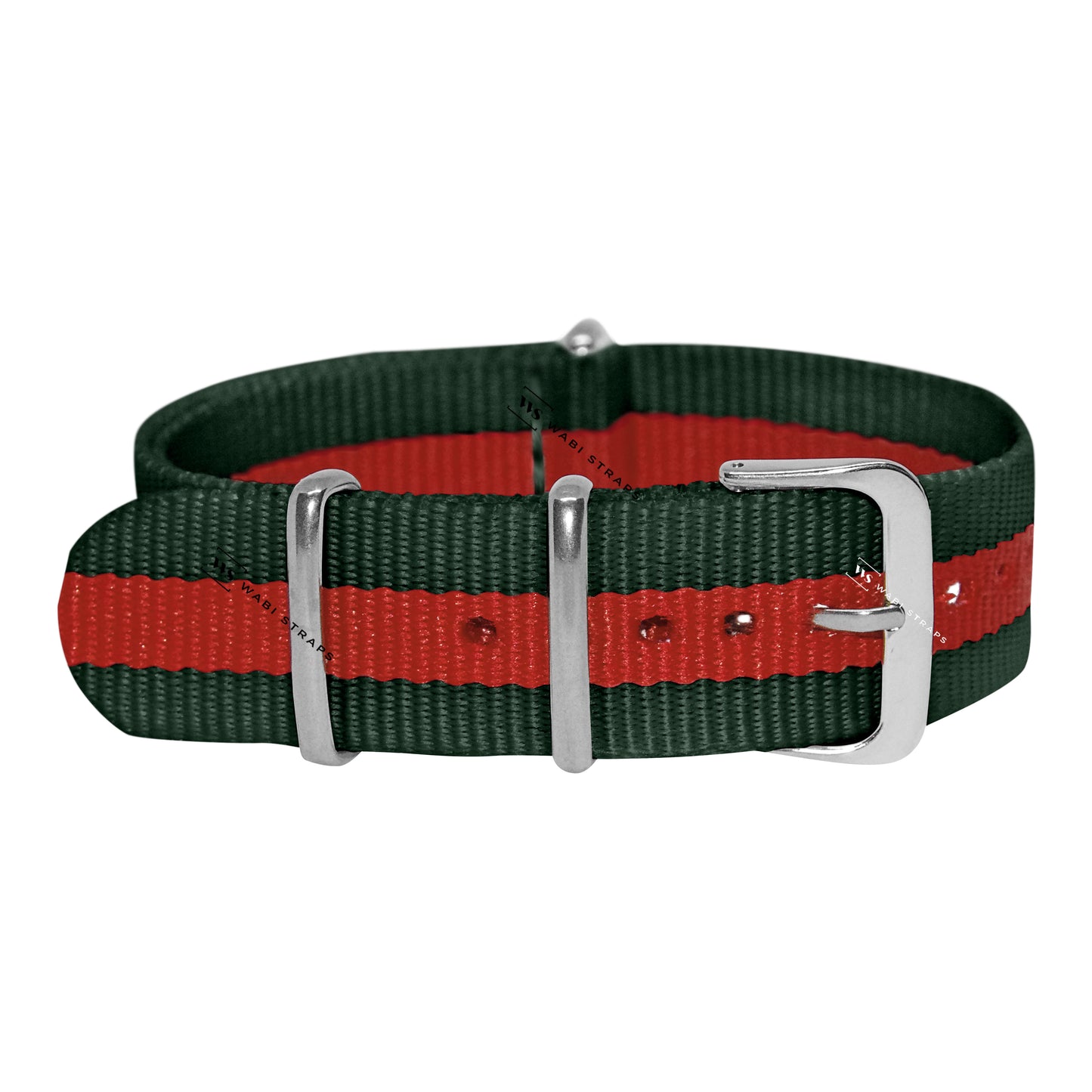 Green & Red Classic British Military Watch Strap