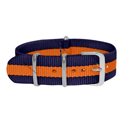 Blue & Orange Classic British Military Watch Strap