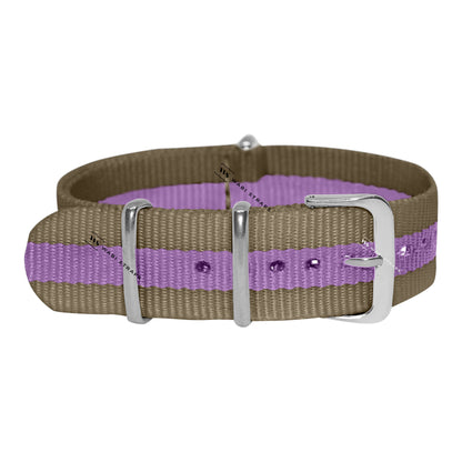 Brown & Purple Classic British Military Watch Strap