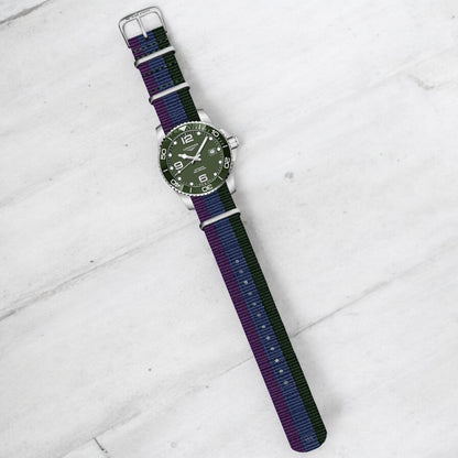 Dark Green, Blue & Purple Classic British Military Watch Strap