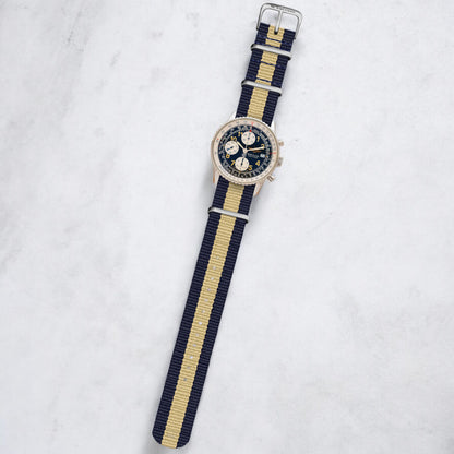 Navy Blue & Beige Classic British Military Watch Strap