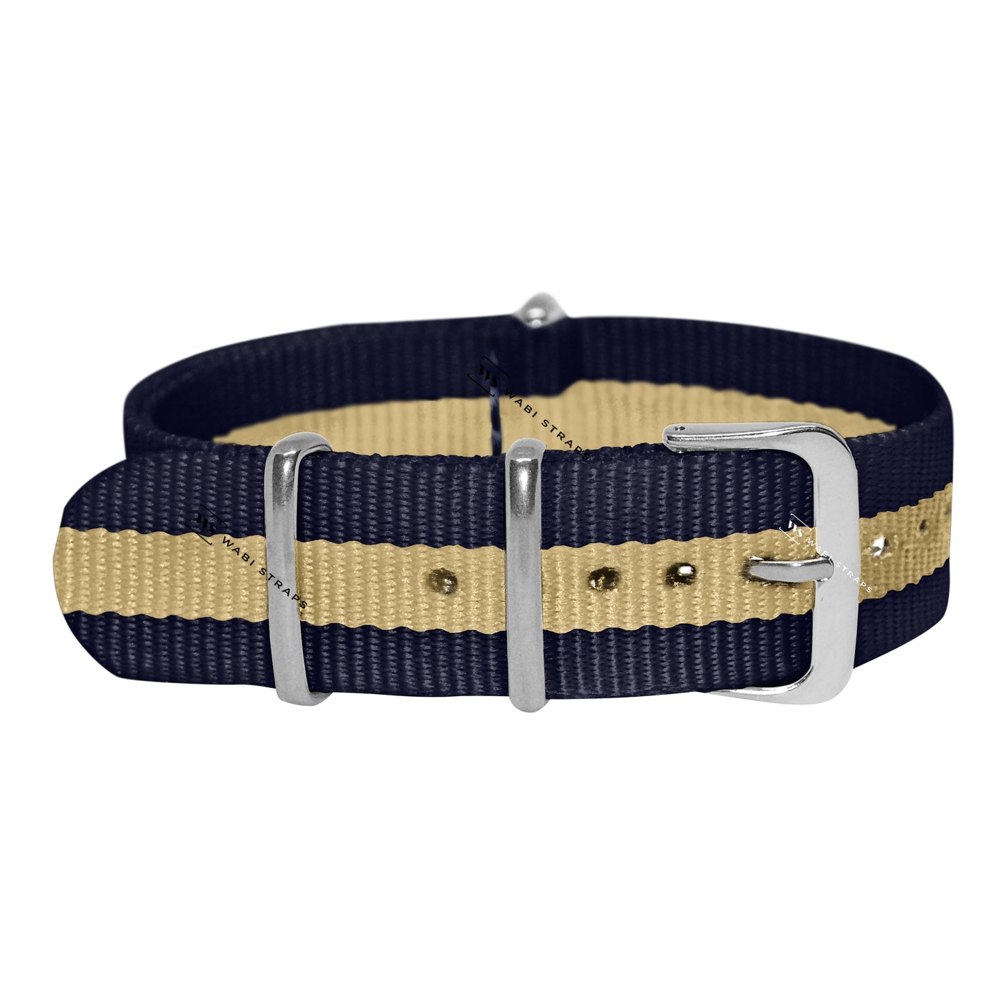 Navy Blue & Beige Classic British Military Watch Strap