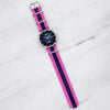 Pink & Navy Blue Classic British Military Watch Strap