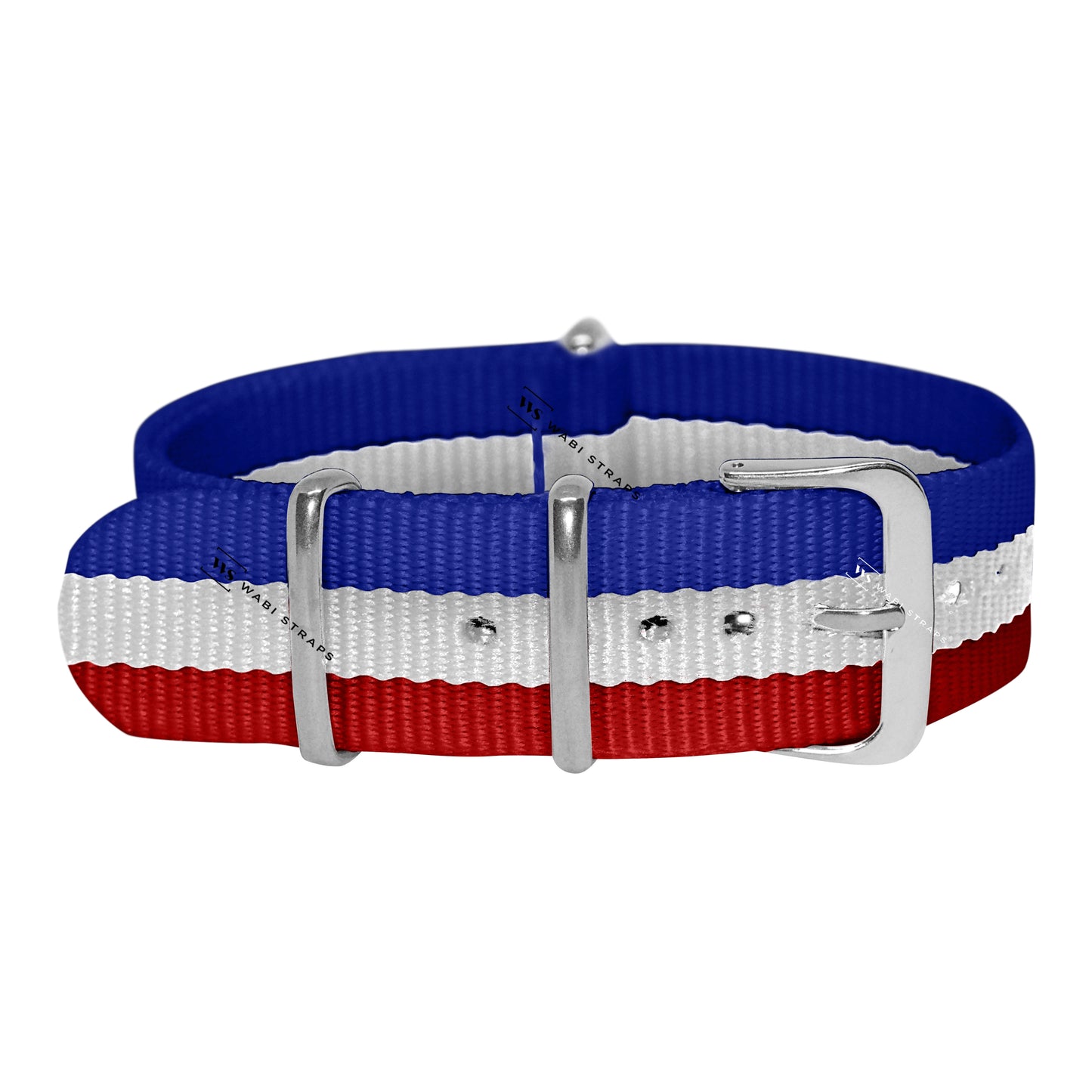 Blue, White & Red Classic British Military Watch Strap