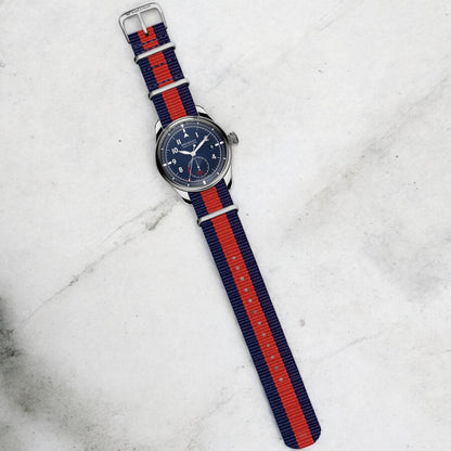 Navy Blue & Red Classic British Military Watch Strap