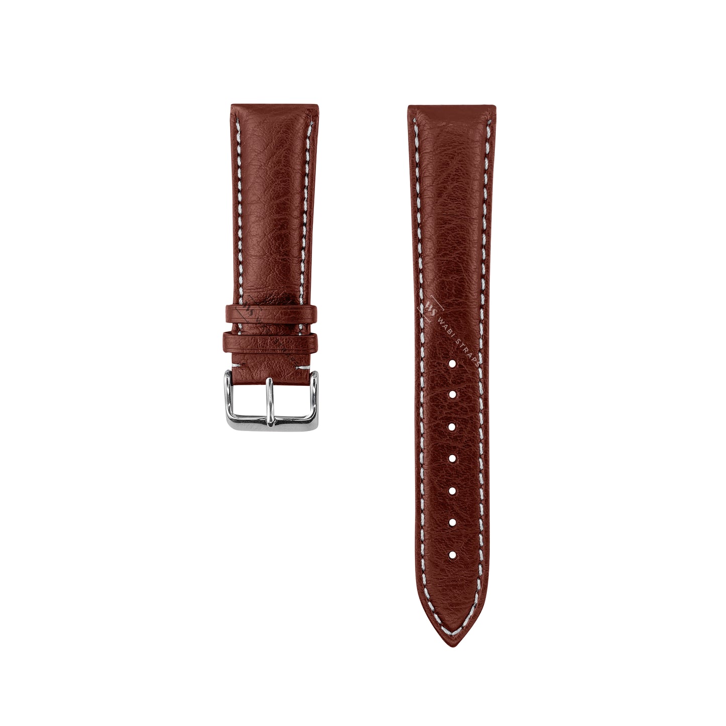 White Stitched Classic Brown Leather Strap