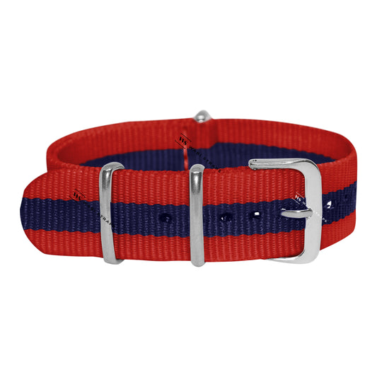 Red & Navy Blue Classic British Military Watch Strap