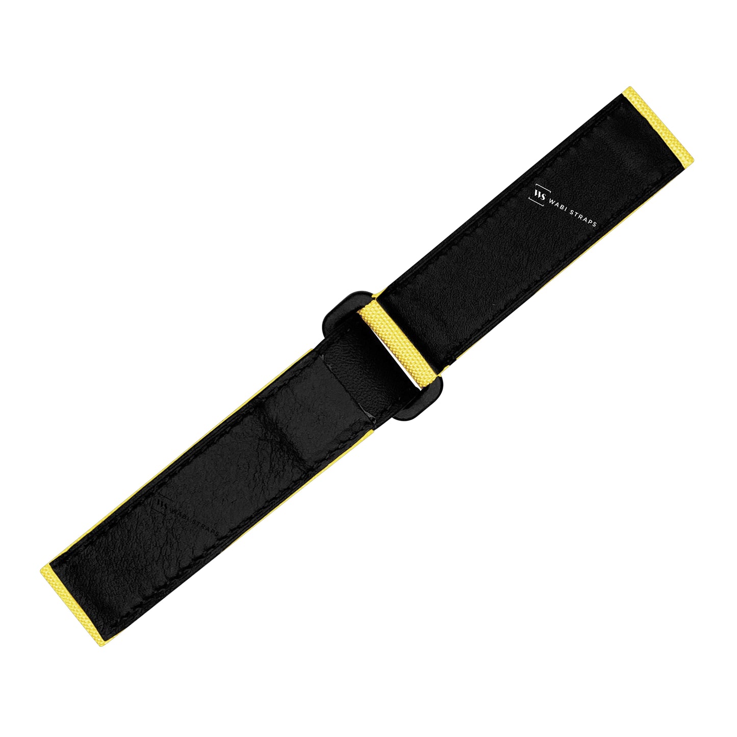 Yellow Canvas Leather Velcro Strap