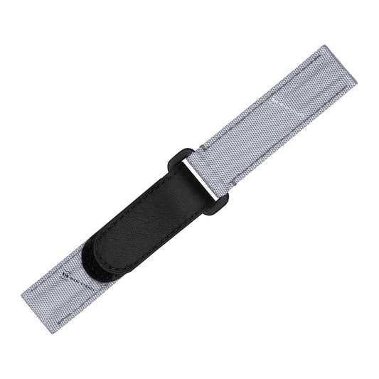 Grey Canvas Leather Velcro Strap