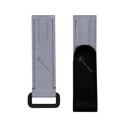 Grey Canvas Leather Velcro Strap