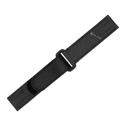 Black Canvas Leather Velcro Strap