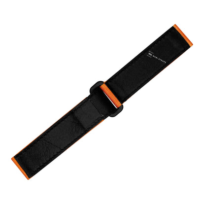 Orange Canvas Leather Velcro Strap